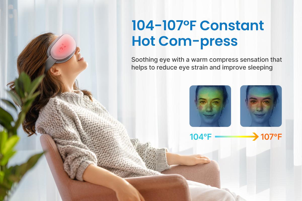 RENPHO Eyeris 1 Eye Massager with Heat, Gift Choice for Man Women Smart Comfort Eye Mask with Bluetooth Music, Spring Glow Up Birthday Gift