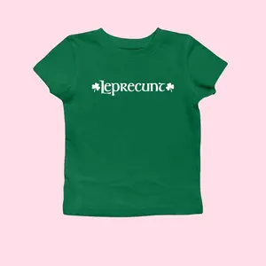 [Sale up to 30%] Leprecunt Women's Baby Tee - LEPRECUNT St. Patrick's Day Women's Baby Tee - Leprecunt Shirt, Funny Irish Graphic Tee for Women