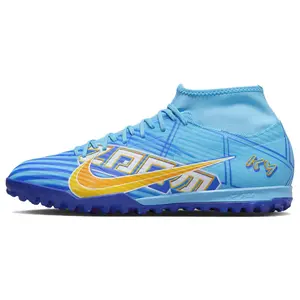 Nike Mercurial Superfly 9 Men's Blue Turf Football Shoes with Round Toe Comfort Trending Shoes, House White Official Shoes to Get / Maison Mihara