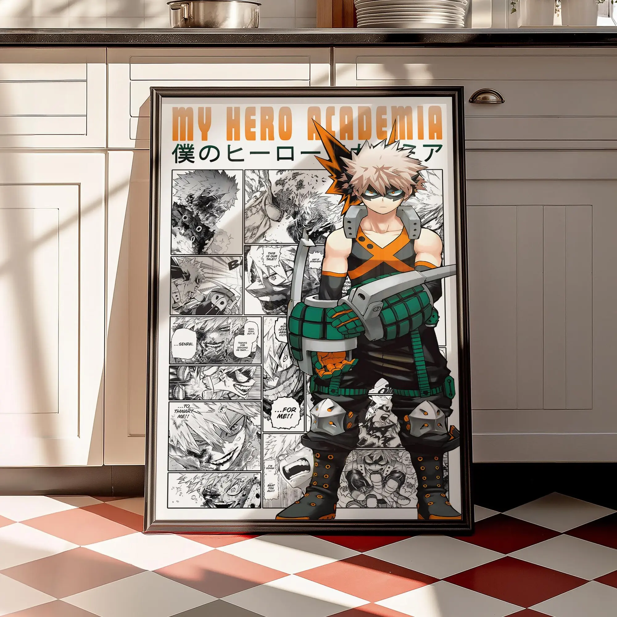 My Hero Academia Bakugo Poster, Katsuki Bakugo Character Print, Manga Room Decor, Anime Wall Art( Unframed - Print Only )
