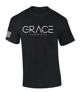 Mens Christian Shirt Grace Titus 2:11 Short Sleeve T-shirt Graphic Tee Classic Menswear