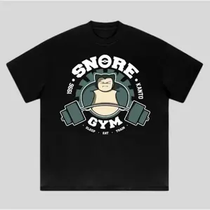 Vintage Snorlax Gym Tee With Graphic Design For Unisex Anime Streetwear And Casual Fashion