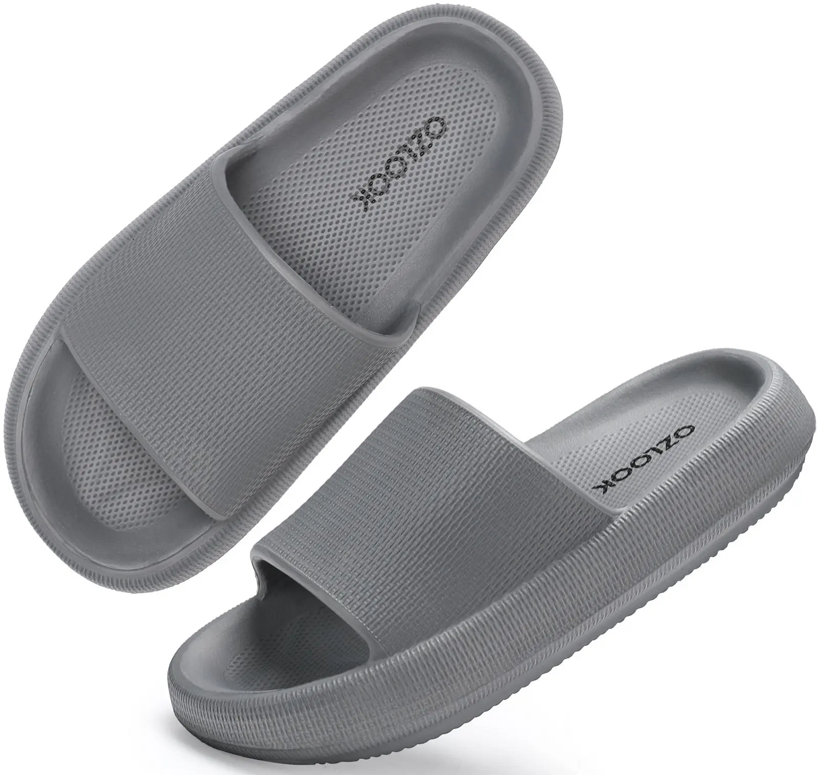 New Pillow Slippers Non Slip Quick DryingShower Slides Flipflop Footwear Ultra CushionThick Sole Women's Onyx 2026