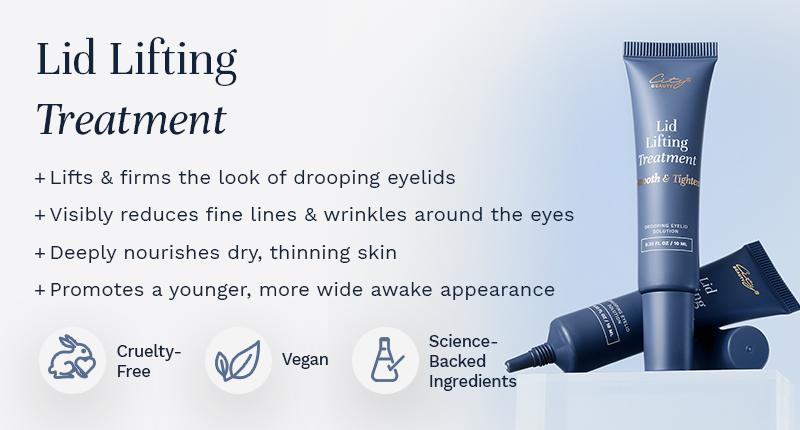 City Beauty Lid Lifting Treatment – Eyelid Firming Cream for Sagging, Drooping Lids & Fine Lines | Instantly Smooths the Look of Creases | Supports Firmer, Tighter-Looking Skin Around the Eyes | Fragrance Free