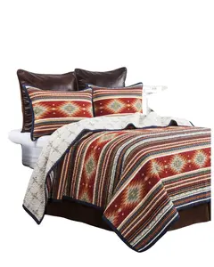 Hiend Accents Unisex Del Sol Full/Queen Quilt Set 3 Piece - Qw1835-Fq-Oc