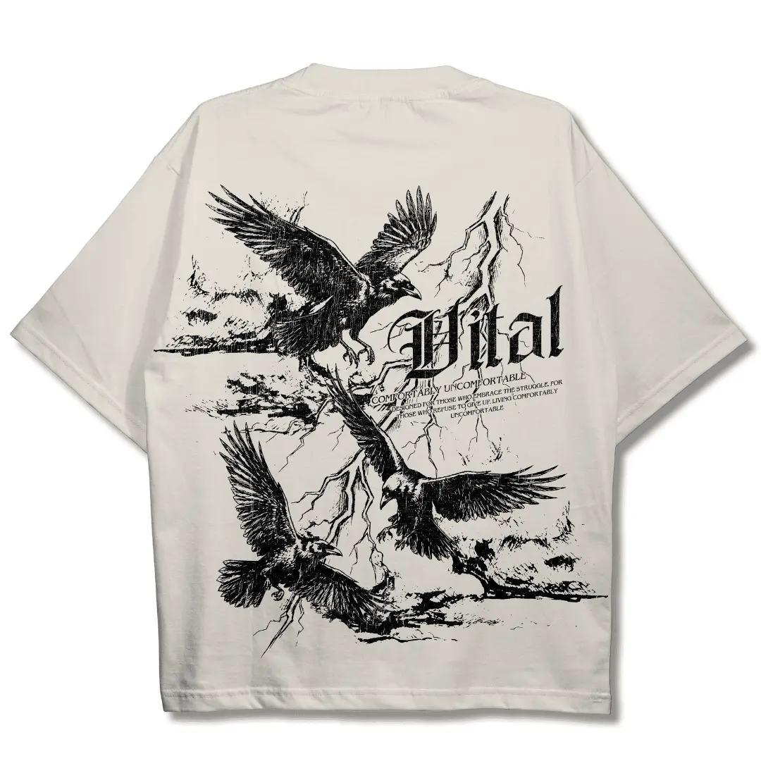 Oversized Pump Cover T-Shirt - Rebel T Cream