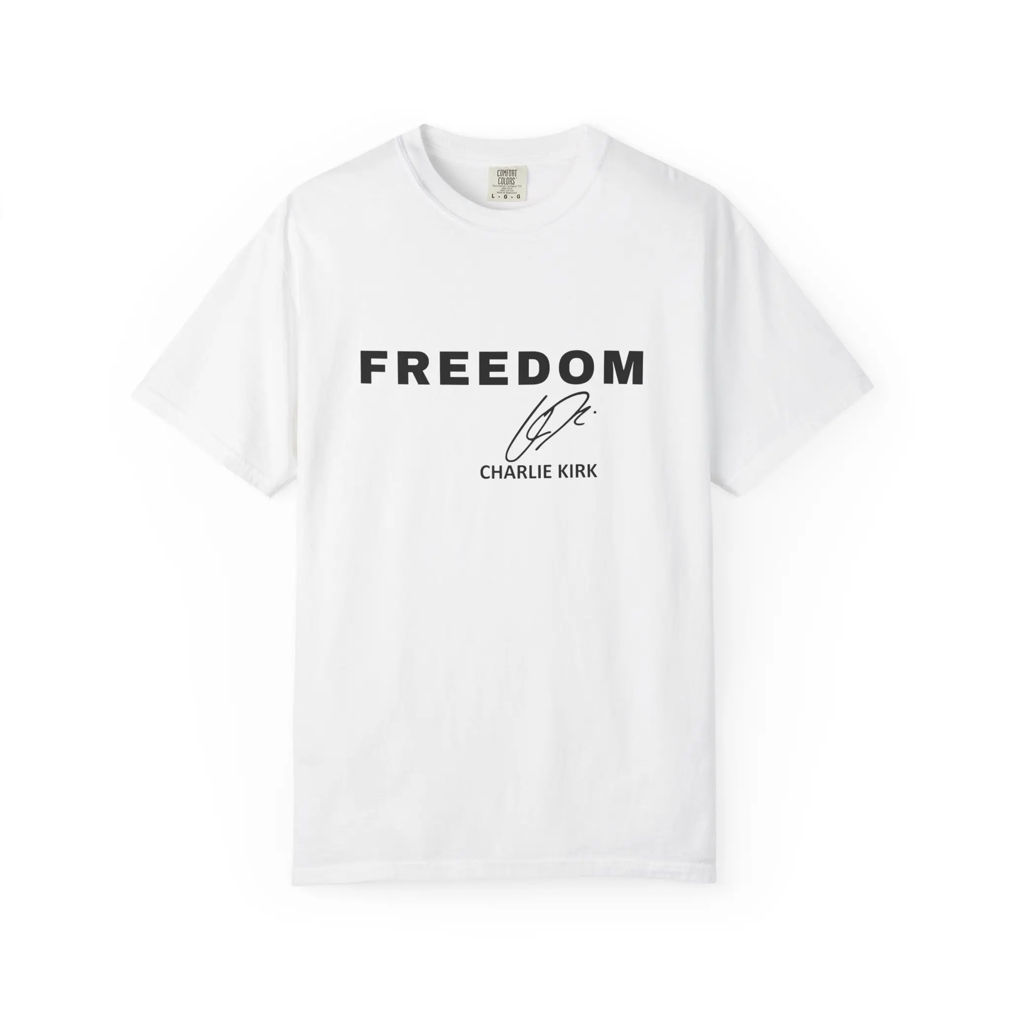 Freedom Charlie Kirk A True American Patriot “Forever in Our Hearts” Memorial T-Shirt, Unisex Cotton T-shirt for Men for Women Menswear Womenswear