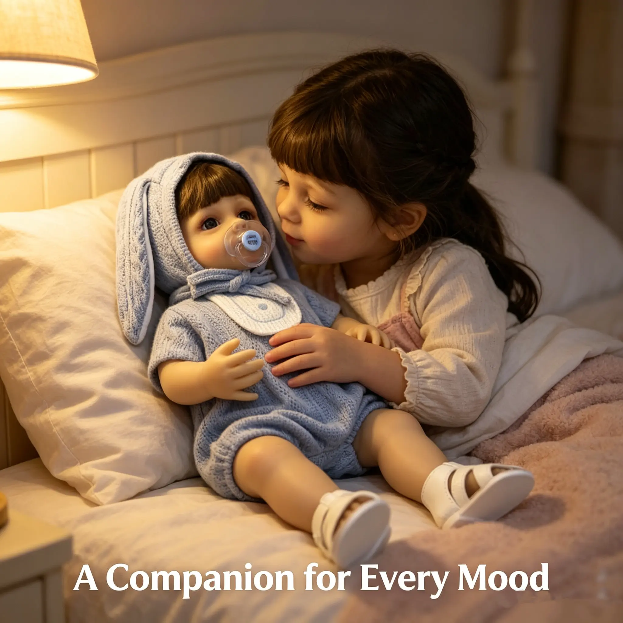 22 Inch Interactive Talking Doll Smart AI - Tiltable Head, Moving Mouth, Easy Outfit Changes, Voice Interaction, Battery-Powered - Kids' Birthday party, Boys and Girls Christmas Gift, Home & Bedtime Companion