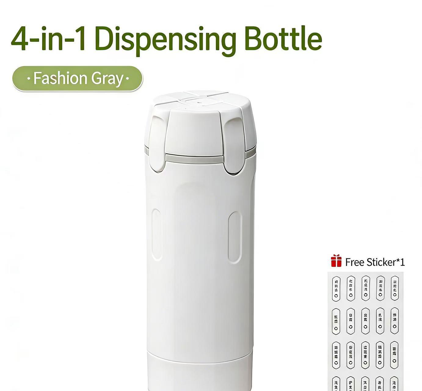 4-in-1 Travel Dispenser Bottle, Leak-ProofRefillable Silicone Squeeze Container withLock, Compact and Lightweight ToiletryOrganizer, Easy to Carry, Ideal for BusinessTrips, Vacations, and Frequent Travelers