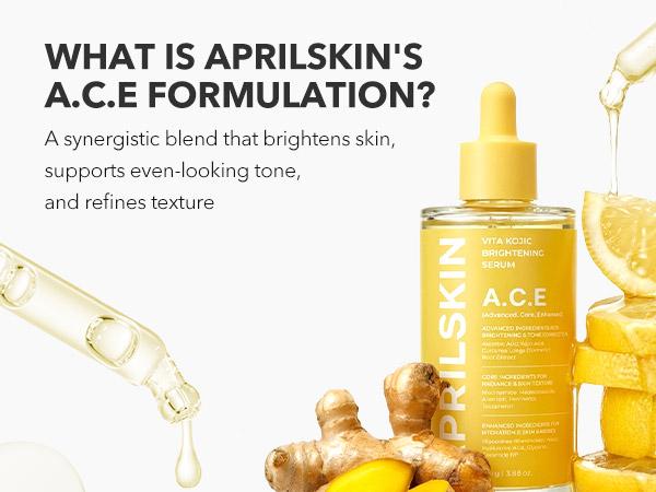 [APRILSKIN Official] A.C.E. 3-SECOND Soothing & Brightening Serum Duo: Mugwort Centella Serum & Vita Kojic Serum | Mugwort + Centella Dual Calming | Vitamin C + Kojic Complex