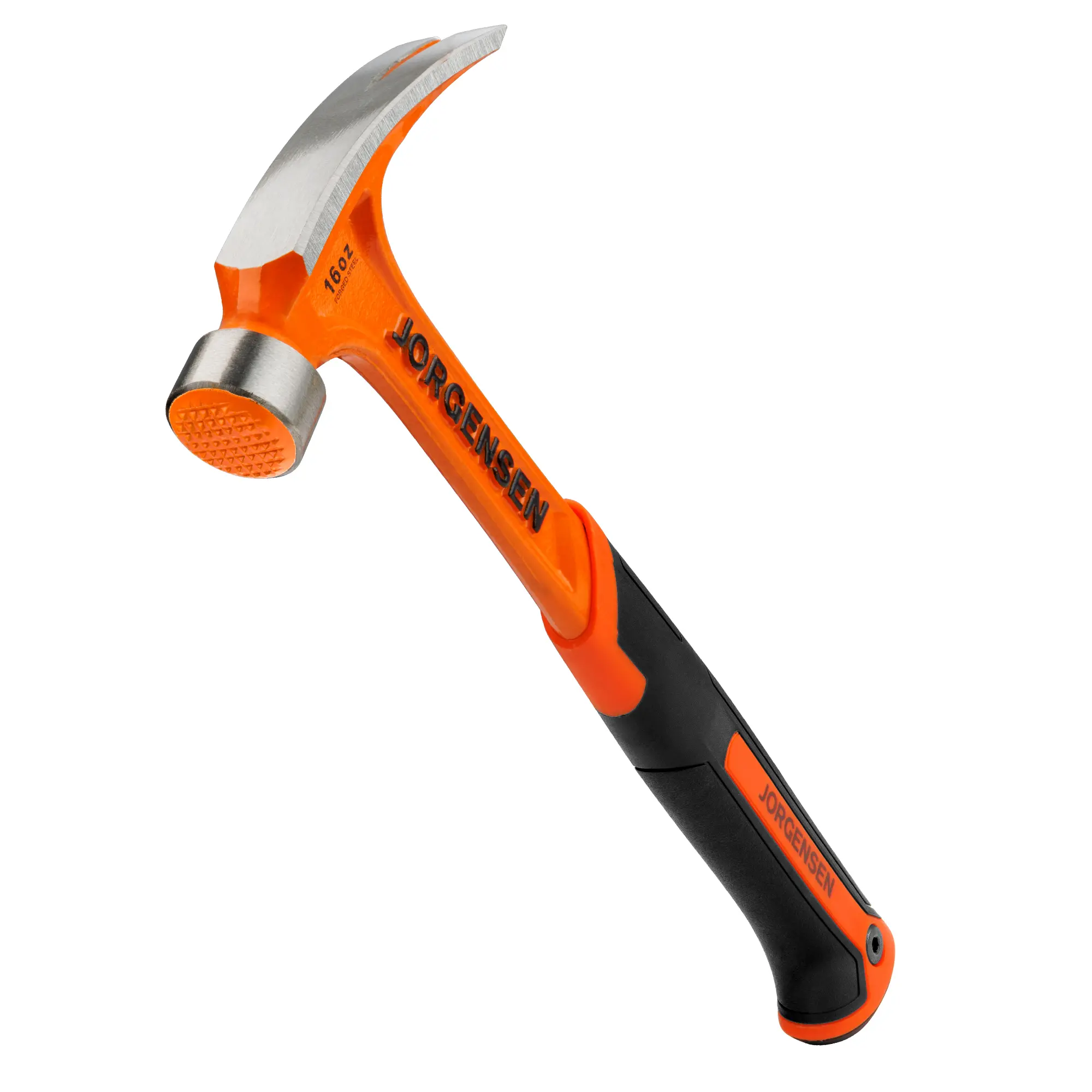 #BacktoSchool Jorgensen Straight Claw Hammer, Rip Claw Hammer with Milled Face & Shock Reduction Grip, Heavy Duty One-piece Forged Hammer