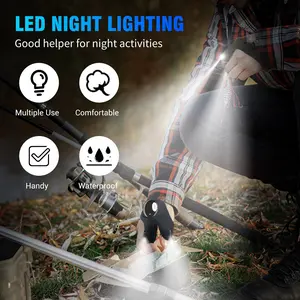 2026 LED Flashlight Gloves 2 Pack, 500 Lumens Super Bright Waterproof Finger Flashlight, Hands-Free for Camping Fishing Repair Household Maintenance, Best Cool Gadget Gift for Father's Day Christmas Birthday