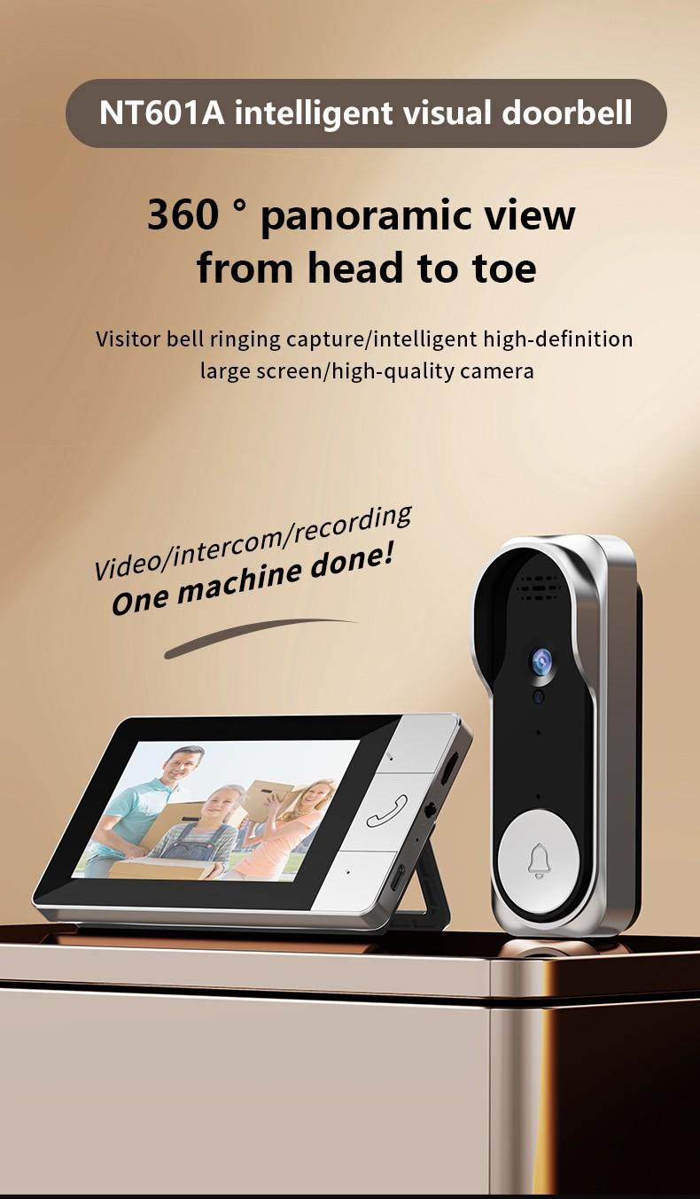No WiFi Video Doorbell with Monitor – Wireless Doorbell Camera, Two-Way Talk, Night Vision, No App, No Monthly Fees