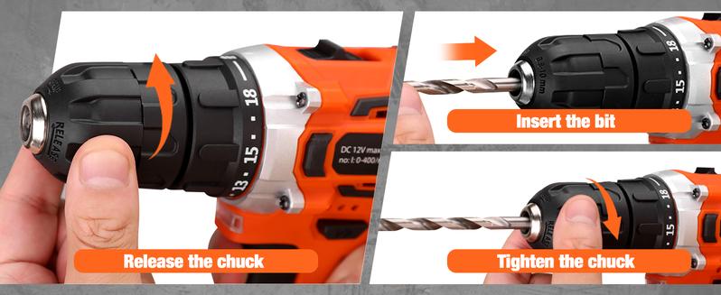 255-Piece Tool Set - Tool Kit with 12V Cordless Drill Driver, Toolbox Storage Case with Drawer, General Household Drill Set for DIY Projects, Home Repairs, Handyman