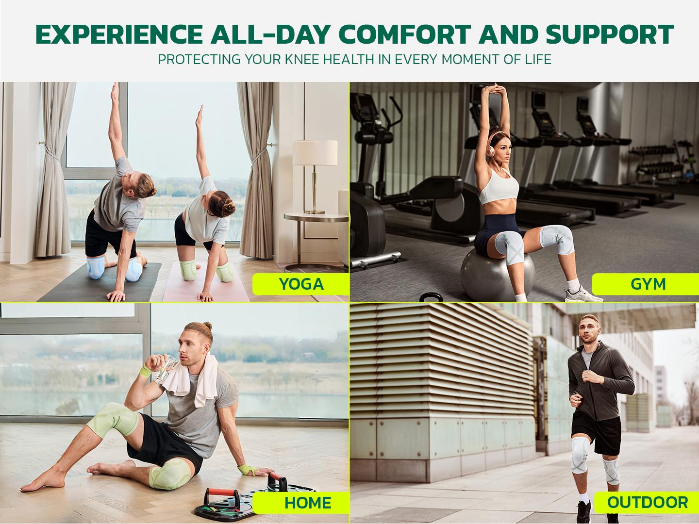 aoFIT Knee Sleeve,Medium Compression Knee Sleeves for Men and Women,Knee Compression Brace for Tired and Achy Knees,Comfortable, Lightweight Knee Sleeves Running and Sports