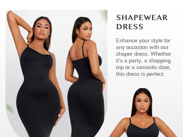 FeelinGirl Shapewear Dress Women Tummy Control Bodycon Dress Built in Bra Full Dress Seamless Body Shaper for Women Fabric Fit Womenswear FeelinGirl Shapewear Dress Women Tummy Control Bodycon Dress Built in Bra Full Dress Seamless Body Shaper for Women Fabric Fit Womenswear