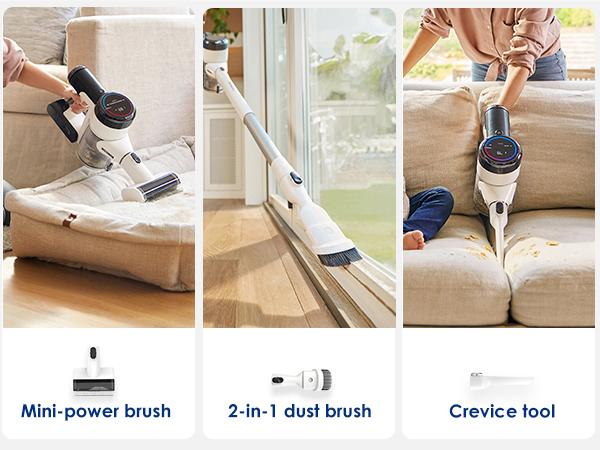 Tineco PURE ONE S15 Pet Smart Cordless Vacuum Cleaner with LED Headlights, Anti-Tangle Brush, and Wi-Fi Connection for Multi-Surface Cleaning