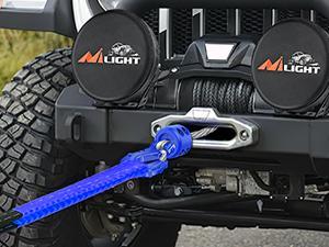 Nilight Forged Steel Winch Hook 3/8" Grade 70 Safety Latch Winch Cable Hook Stopper & Clevis Slip Hook Sets, Included Allen Wrench,Max 35,000 lbs