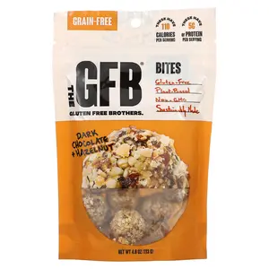 The GFB Gluten Free Bites, Dark Chocolate + Hazelnut, 4 oz (113 g)