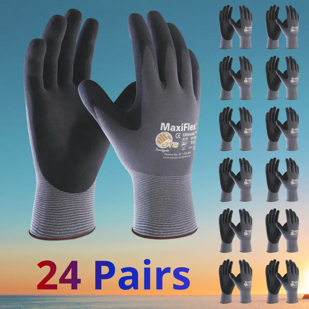 24 pairs Maxiflex Foam Nitrile Palm Coated Gloves Add to cart Buy now