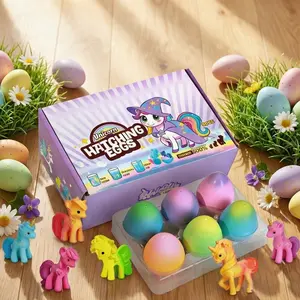 Magic Hatching Unicorn Eggs 6 Pack – Growing Rainbow Unicorn Surprise Eggs for Kids, Easter Basket Stuffers, Birthday Party Gift Toy