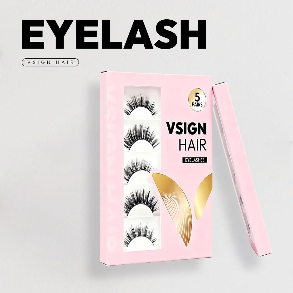 VSIGN 5 Pairs of Luxurious Gifts With Wig 3D Mink Fur Beautifully Crafted and High-quality Available in Voluminous Styles Suitable for Various Makeup VSIGN 5 Pairs of Luxurious Gifts With Wig 3D Mink Fur Beautifully Crafted and High-quality Available in Voluminous Styles Suitable for Various Makeup