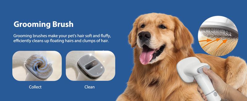 LMVVC Pet Grooming Vacuum Kit for Dogs & Cats, with 2.3L Suction, Cleaning Tools, Animals, Low-Noise Electric Puppy Cute