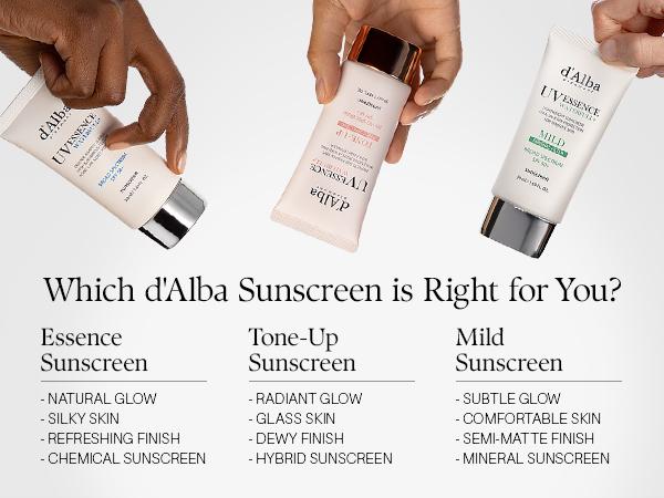 [OFFICIAL d'Alba] Waterfull UV Essence Sunscreen - Lightweight SPF 50+ PA++++ Vegan Sun Care & Facial Moisturizer (1.69 fl oz) Moisture Skincare