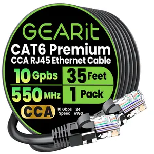 Cat6 Ethernet Patch Cable - CCA Network Cord - UTP, Black