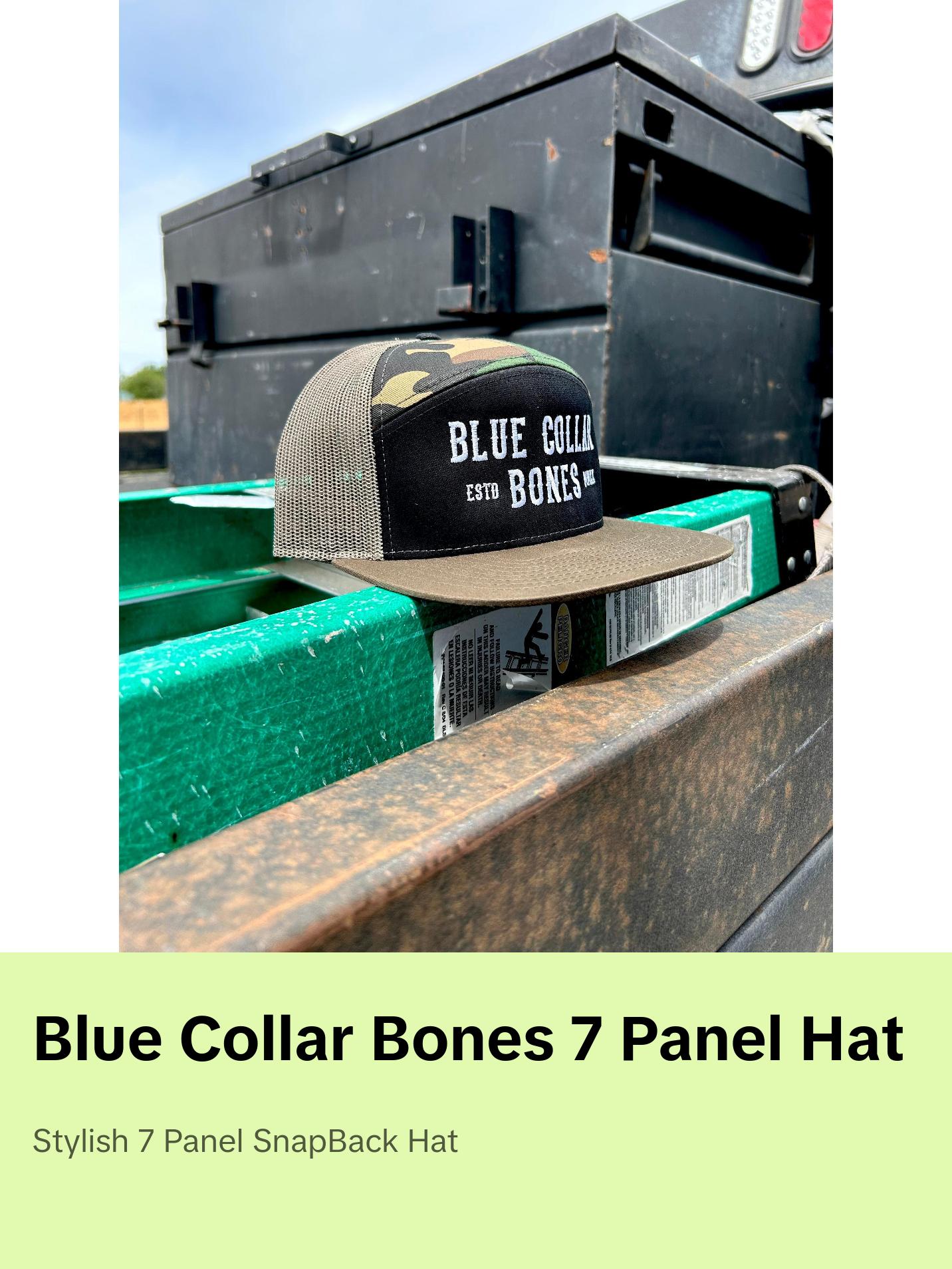 Blue Collar Bones 7 Panel Hat