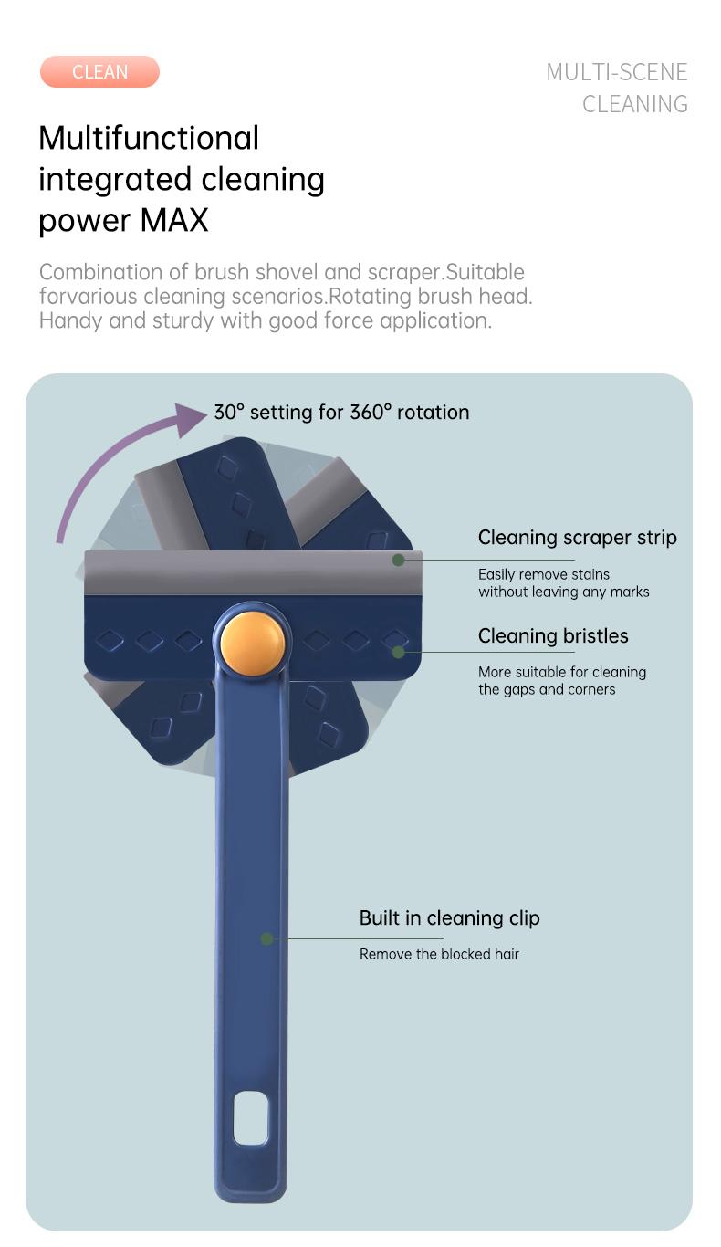 Multifunctional 4-In-1 Rotating Gap Brush, Bathroom Tile Cleaning Tool, No Dead Angle Scrubbing Brush, Floor Joint Cleaner