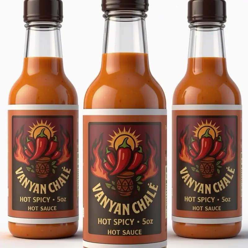 Djouly Vanyan Hot Sauce Pepper - 3 Pack, 5 oz Each, Hot Spicy Flavor, 5 FL OZ (150ml)