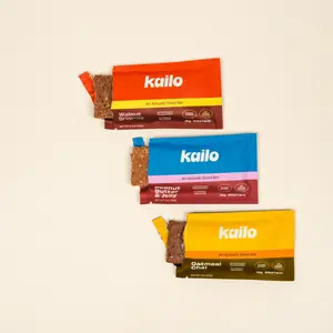 Kailo Intro Box – 6 Protein Bars (14–15g Protein, No Added Sugar) – Walnut Brownie, PB&J, Oatmeal Chai Sampler