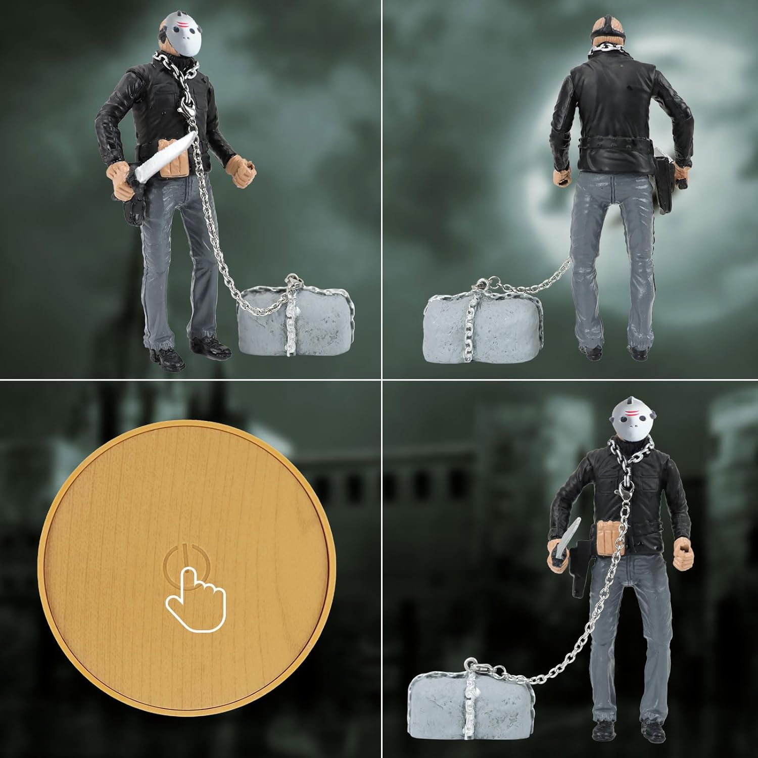 【FaddishDeal】Horror Movie Decorative Water Lamps, Action Fear Maps, Glow-in-the-Dark Halloween Decorative Gifts, Spooky Decorations. Excellent holiday atmosphere desktop decorations.