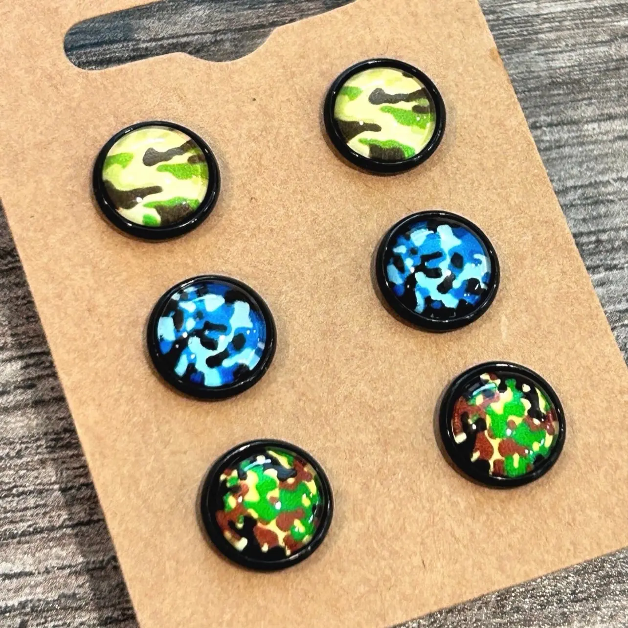 Women’s Camouflage stud earrings set-10mm