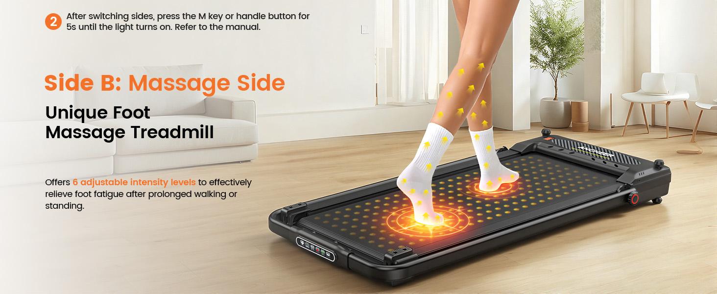 【New Year Special】Home/Office Treadmill, Under-Desk Walker, LED Display, 300 lbs Weight Capacity, Multi-Function Fitness Station