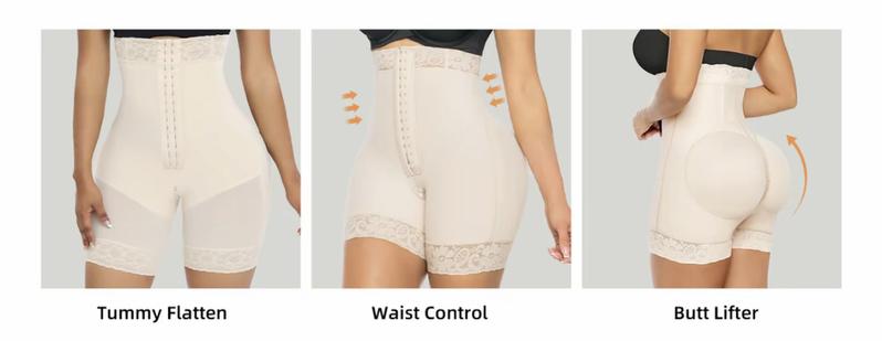 Tummy Control Shapewear for Women Fajas Colombianas Shorts Butt Lifter with Zipper Crotch shorts