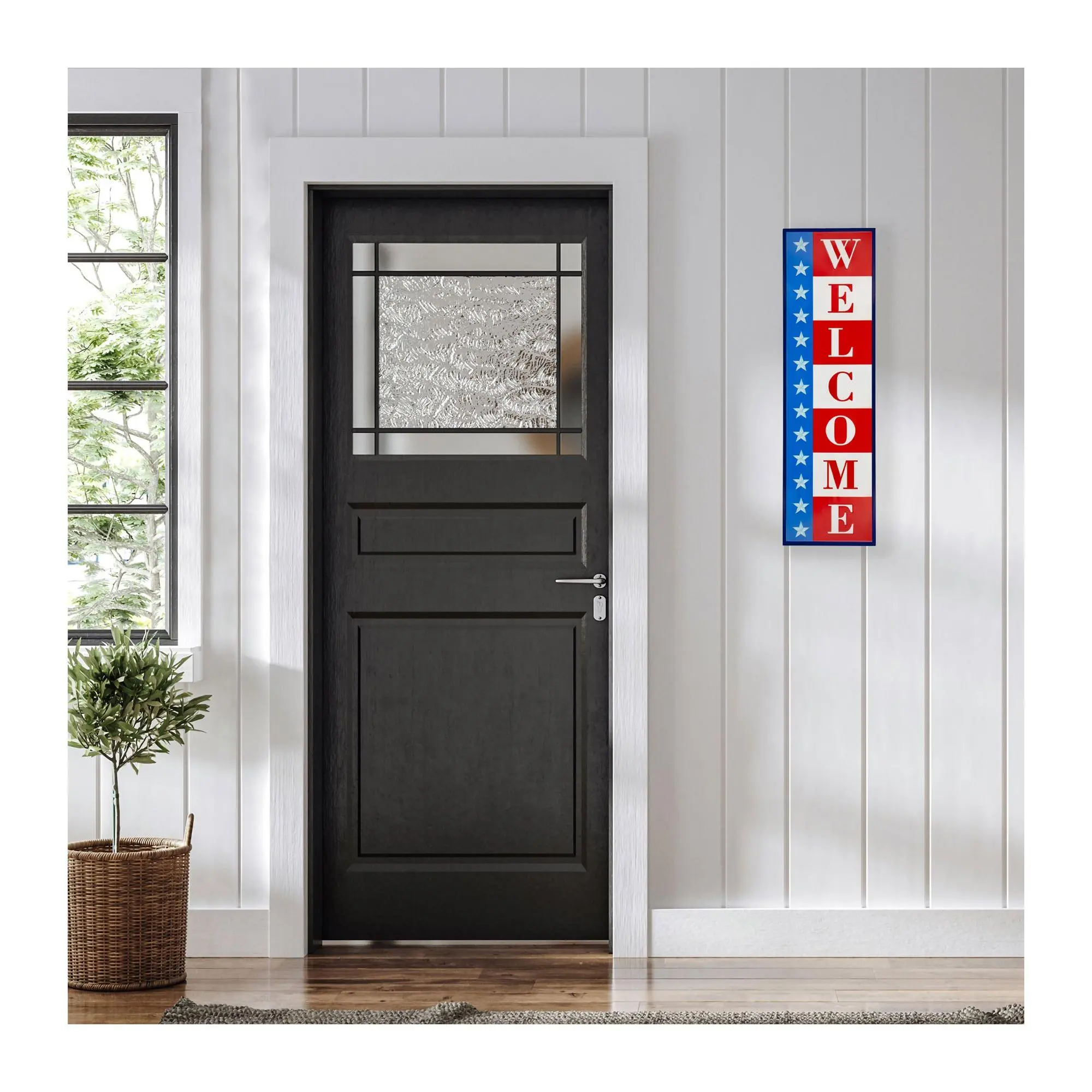 Northlight 40" American Welcome Metal Wall Sign