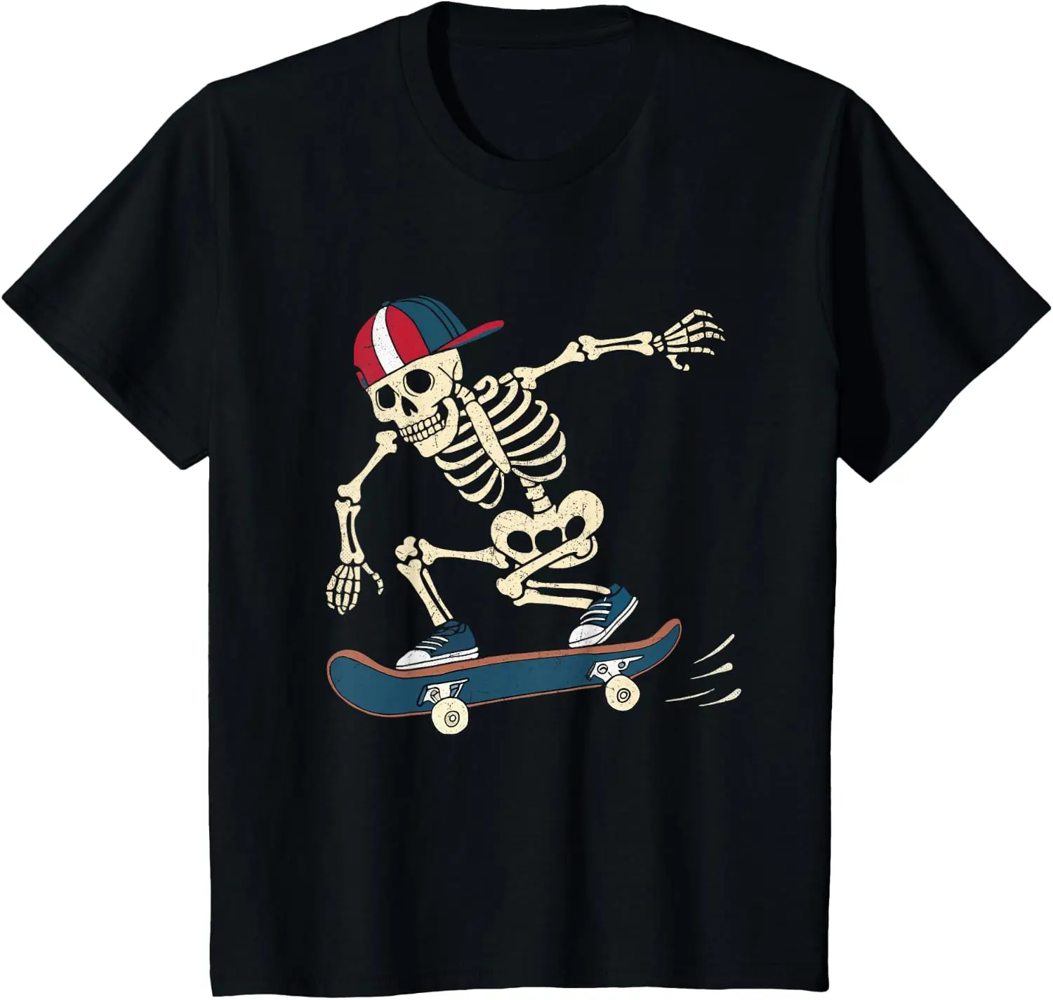 Skateboard Skeleton Halloween Skateboarding Skater Mens\Women T-Shirt
