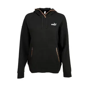PUMA Womens Essentials Graphic Animal Comfort Hoodie Casual Outerwear Casual - Black
