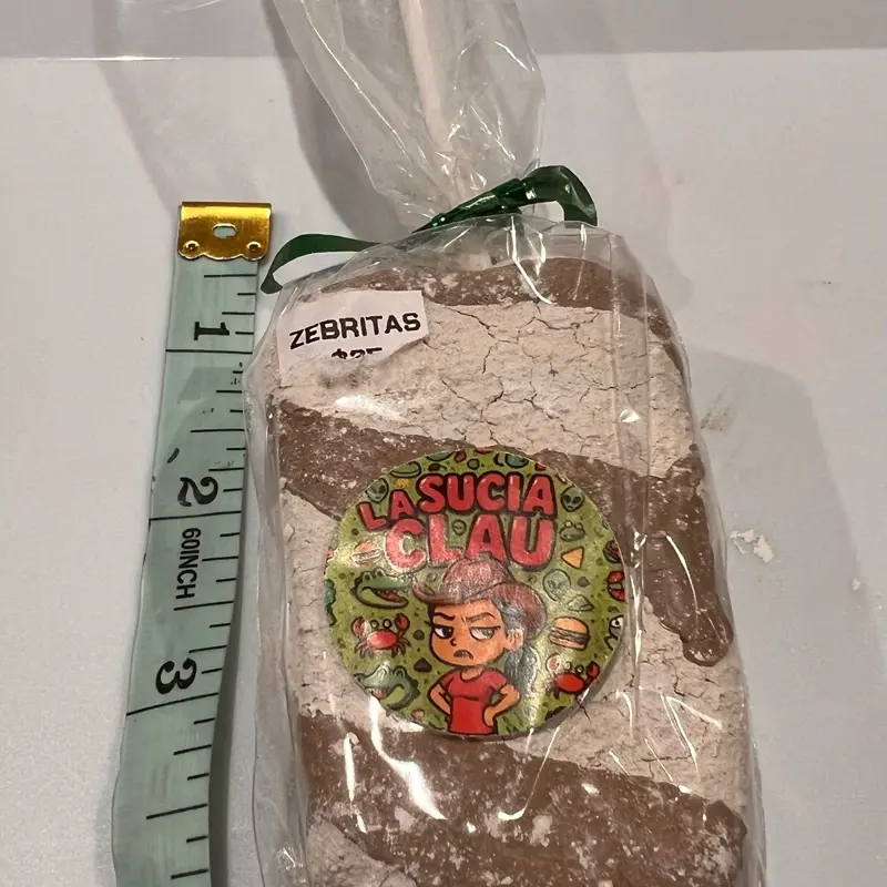 Claudia- zebrita - clay and a mixture of caulines. Made in Mexico