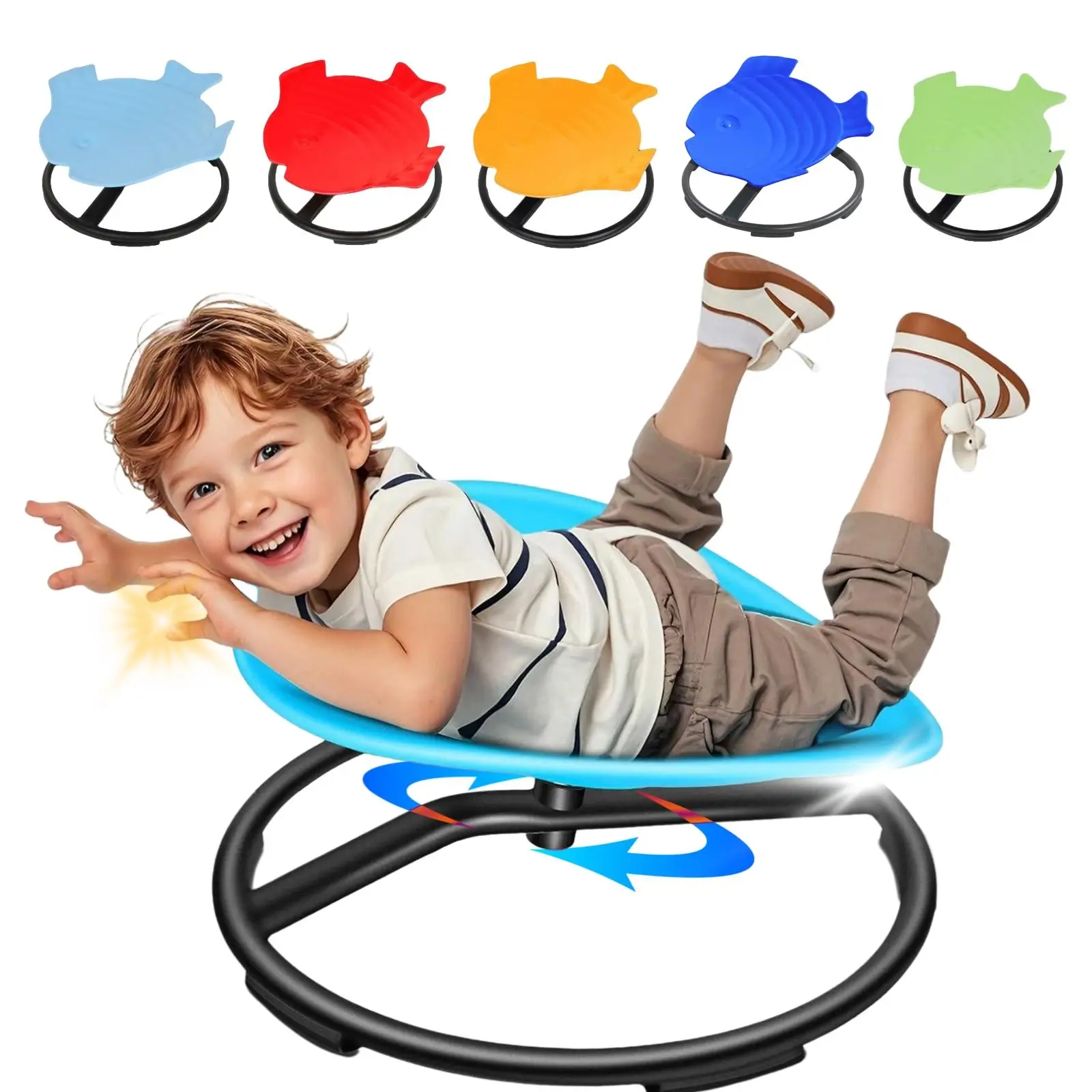 ULTIMATE Sensory Swivel Chair for Kids - 220LB Capacity Spinning Chair for Autism & ADHD Support,Premium Educational Fidget Toy Set, Indoor/Outdoor Ergonomic Furniture for Motor Skills & Focus