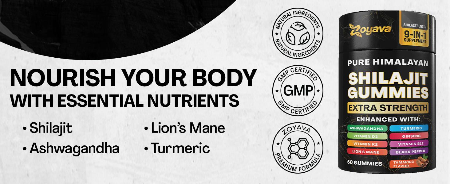 Zoyava Pure Himalayan Shilajit Gummies - Tamarind & Raspberry Flavored 9-in-1 Dietary Supplement for Fitness & Healthcare - MADE IN USA - 60 Edible Gummies Zoyava Pure Himalayan Shilajit Gummies - Tamarind & Raspberry Flavored 9-in-1 Dietary Supplement for Fitness & Healthcare - MADE IN USA - 60 Edible Gummies