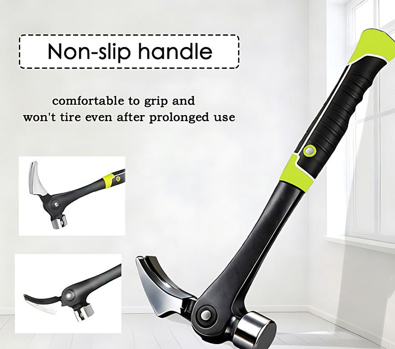 2-in-1 Magic Claw Hammer Magnetic Head & Indexing Rip Claw 16oz Forged Steel for Framing Demolition Woodworking Hard Material High Temperature Forging Easy Nail Removal framing  hammer cabo  contra  impacto