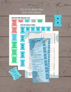 ICD-10-CM Book Tabs for CCS & CPC Students