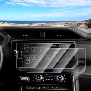 Canvcle 2PCS Screen Protector for 2022-2025 GMC Sierra 1500/2024-2025 Sierra HD 2500 3500, 13.4 Inch Touch Screen Protector Tempered Glass Navigation Display Screen Cover Infotainment Protective Film