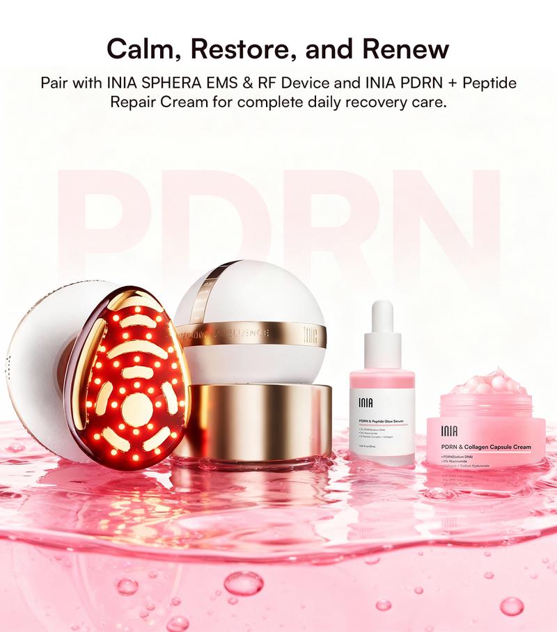 INIA PDRN + Peptide Repair Serum – Dual Repair, Brighten & Even Tone for All Skin Types, Including Sensitive Skin, with Salmon DNA, Peptides & Niacinamide, Layerable with Sunscreen & Makeup
