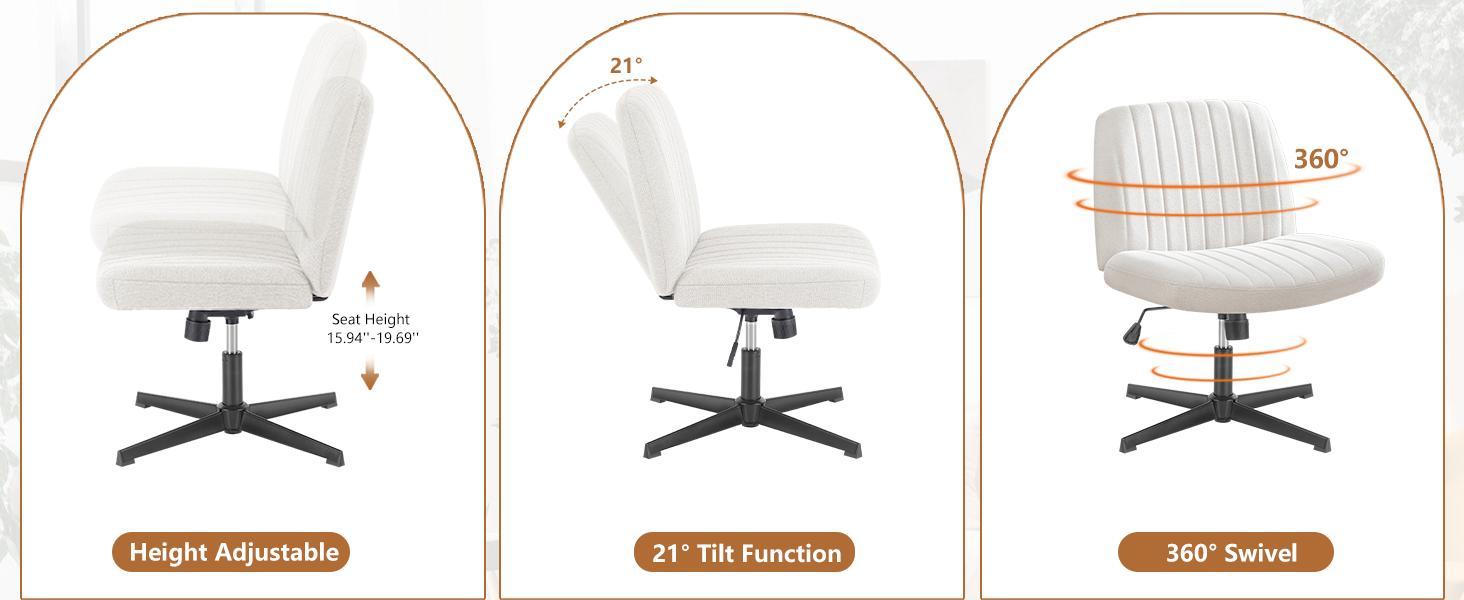 Criss Cross Chair - Armless Desk Chair No Wheels Cross Legged Office Chair Wide Swivel Home Office Desk Chairs,Christmas Present Gift Criss Cross Chair - Armless Desk Chair No Wheels Cross Legged Office Chair Wide Swivel Home Office Desk Chairs,Christmas Present Gift