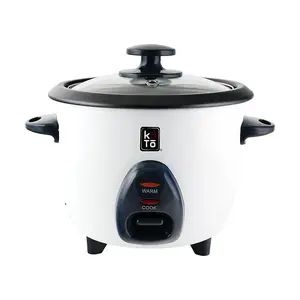 KOTO 3-Cup Rice Cooker for Japanese Cuisine, Multifunctional Cooker for Rice & Porridge, White Glass Lid