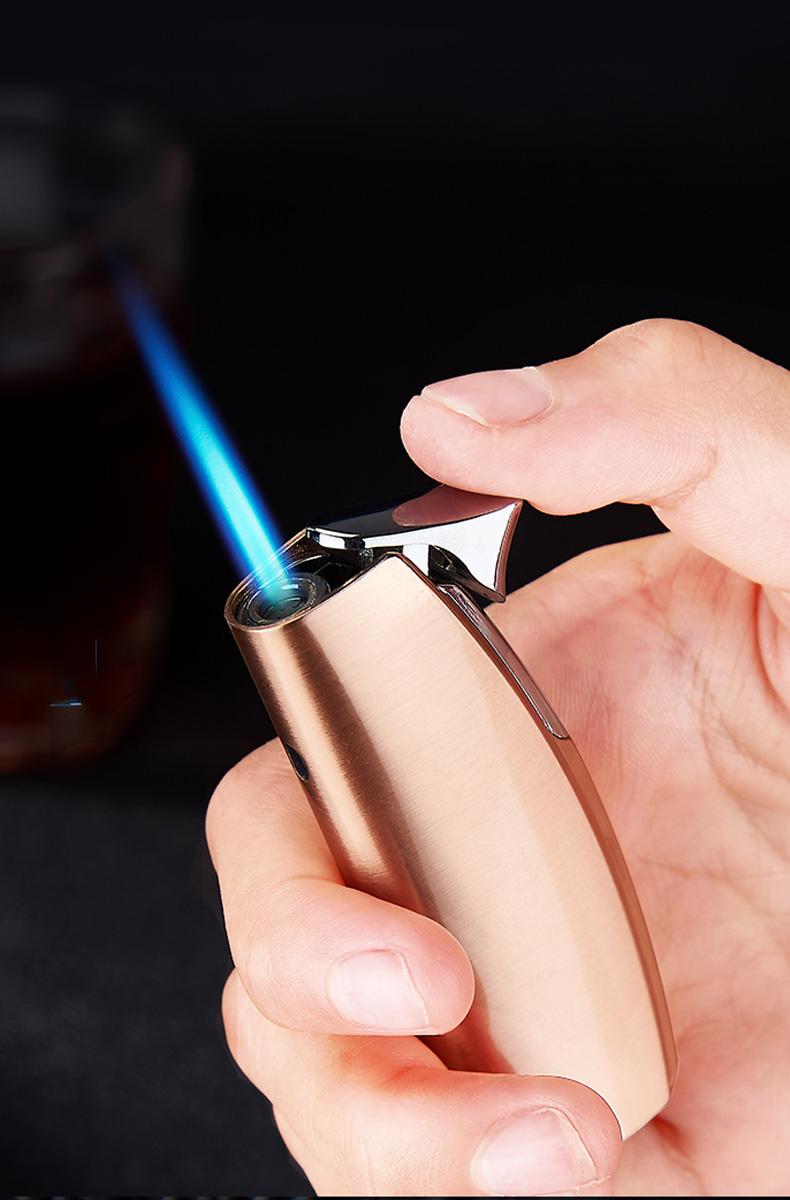 Windproof Flame Lighter (Butane Not Included) Jet Torch Lighter and High Quality, Refillable Butane Lighter for Camping, Hiking, practical gift for boyfriends, fathers, husbands, and friends, Christmas, birthday, and New Year gifts (Set of 2)